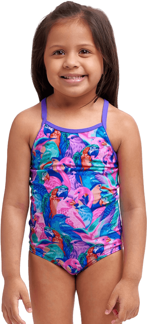 Купальник FUNKITA Toddler Girl's Birds Gone Wild - 1