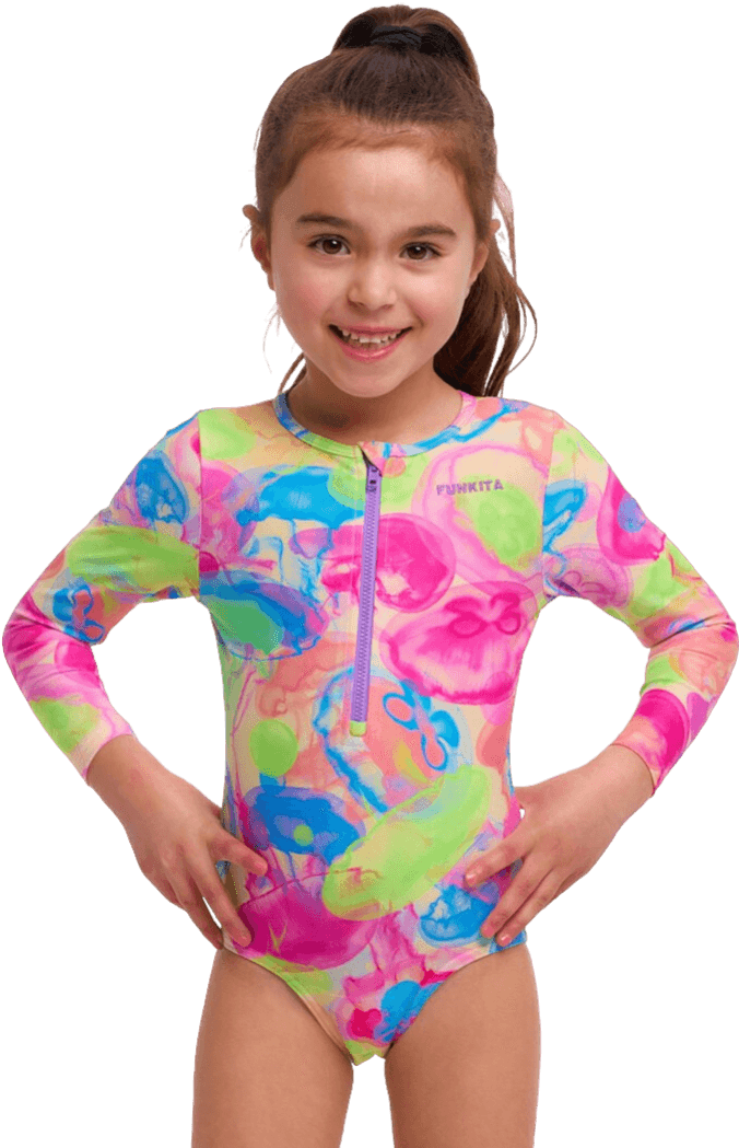 Купальник FUNKITA Toddler Girl's Sweet Sting Sun Cover - 1