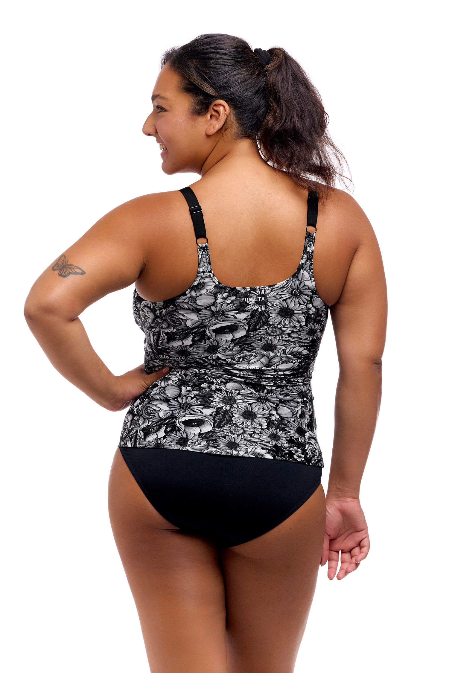 Купальник FUNKITA с поддержкой Nights Rose (Scoop Neck Tankini Top & Brief) - 2